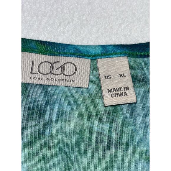 Logo By Lori Goldstein XL Cardigan Top & Layered Multicolor Stretch 2 Piece Tank - Picture 5 of 13